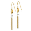 Gold Beaded Chain Shepard Hook Earrings