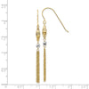 Gold Beaded Chain Shepard Hook Earrings