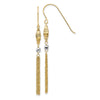 Gold Beaded Chain Shepard Hook Earrings