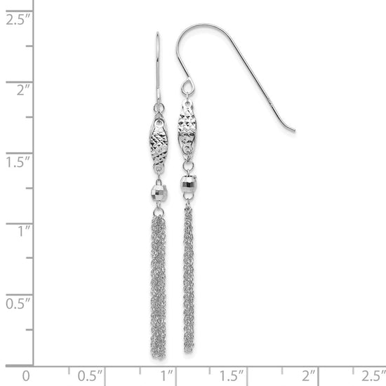 Gold Beaded Chain Shepard Hook Earrings