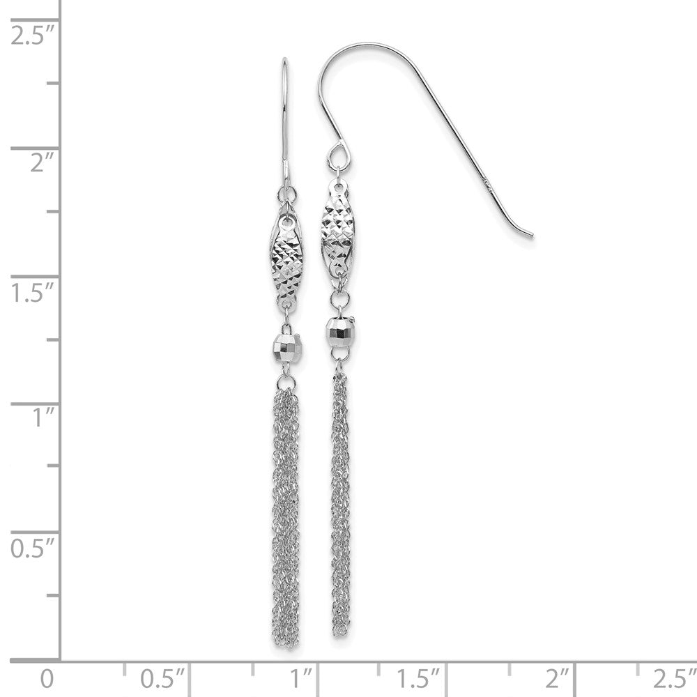 Gold Beaded Chain Shepard Hook Earrings