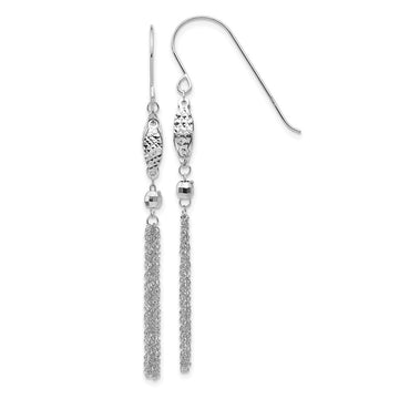 Gold Beaded Chain Shepard Hook Earrings