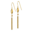 Gold Beaded Chain Shepard Hook Earrings
