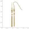 Gold Beaded Chain Shepard Hook Earrings