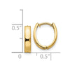 Gold Oval Hinged Hoop Earrings