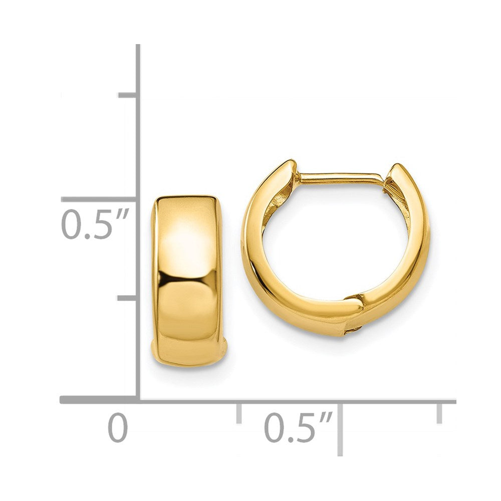 Gold Circle Hinged Hoop Earrings