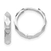 Gold Diamond-cut Circle Hinged Hoop Earrings