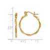 14k Polished Twisted Circle Hoop Earrings
