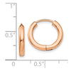 Gold Circle Tube Hinged Hoop Earrings
