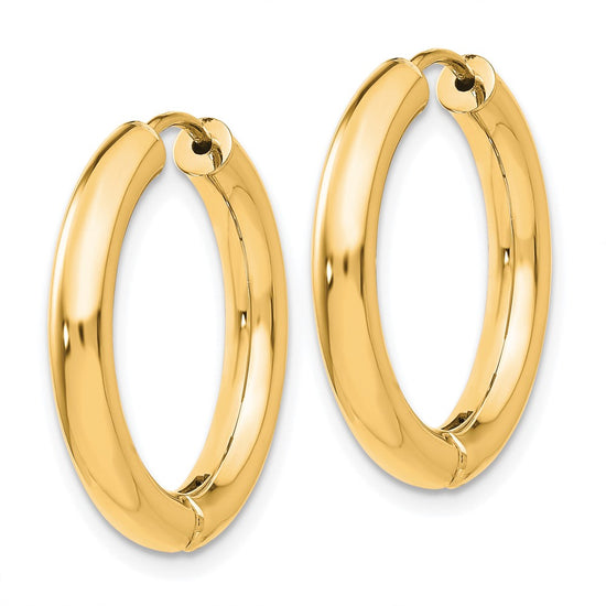 14k Polished Hinged Hoop Earrings