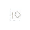 1.75mm Gold Square Tube Diamond-cut Hoop Earrings