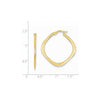14k 2x30mm Tapered Square Hoop Earrings