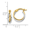 Gold Two-tone Twisted Hoop Earrings