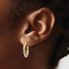 Gold Two-tone Twisted Hoop Earrings