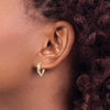 14k Tri-color Twisted Hoop Earrings