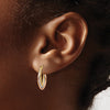 14k Tri-color Twisted Hoop Earrings