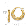 14K & Rhodium Hoop Earrings