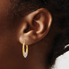 Gold With Rhodium Hoop Earrings