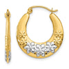 Gold With Rhodium Hoop Earrings