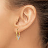 Gold With Rhodium Hoop Earrings