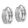 5mm Gold Satin Diamond-cut Hoop Earrings