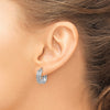 5mm Gold Satin Diamond-cut Hoop Earrings
