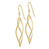 Gold Twisted Dangle Shepard Hook Earrings