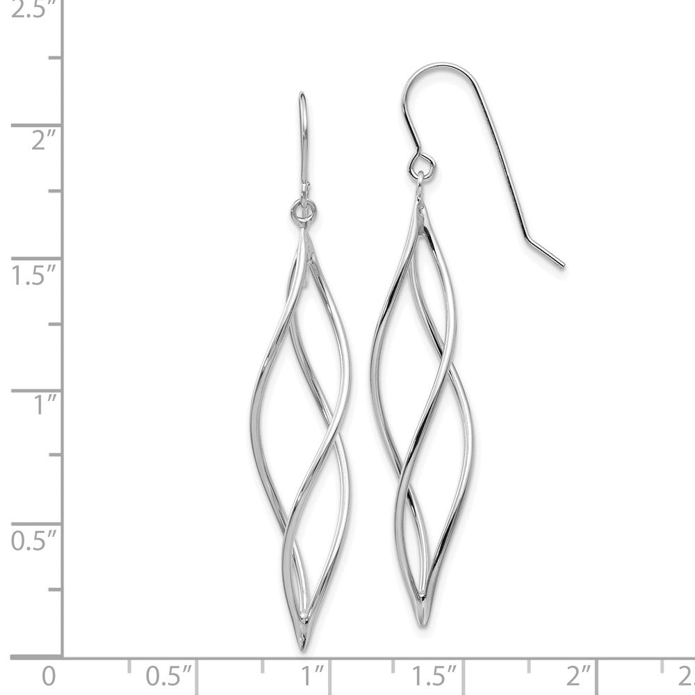 Gold Twisted Dangle Shepard Hook Earrings