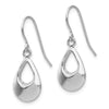 Gold Teardrop Dangle Shepard Hook Earrings