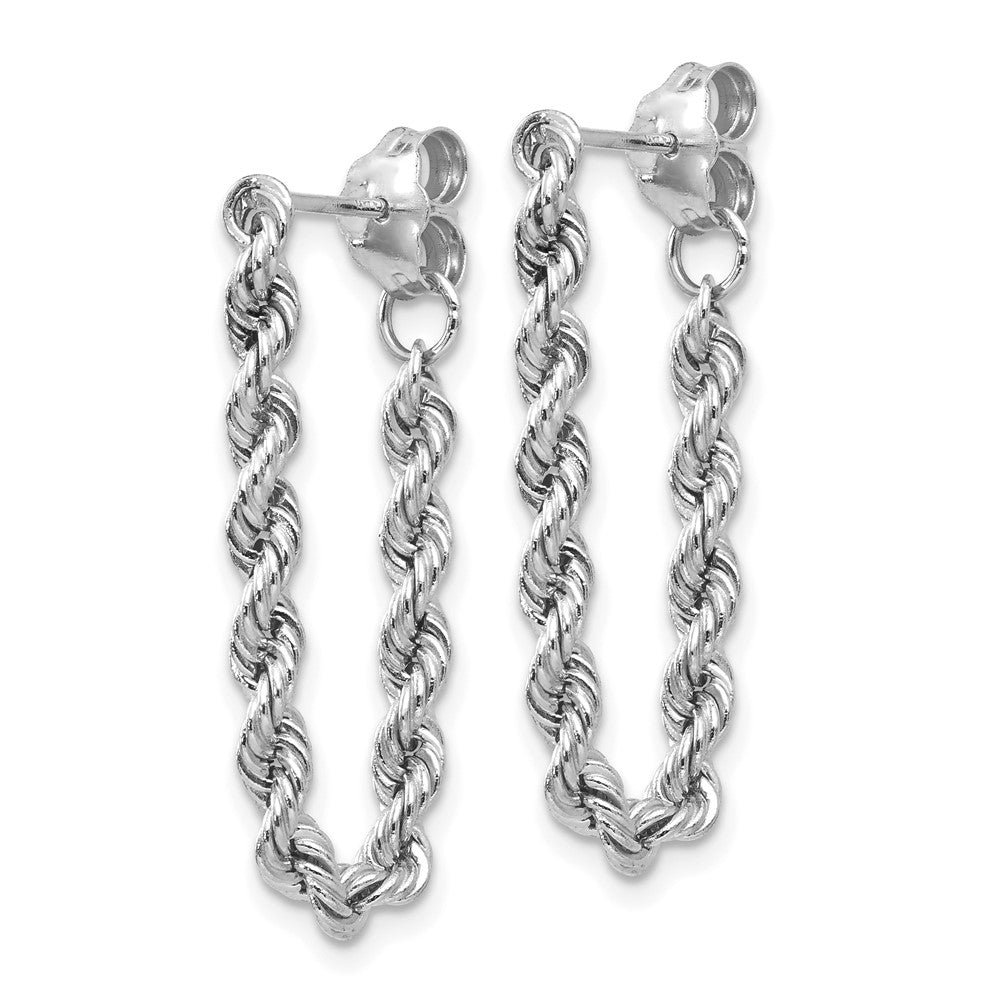 Gold Rope Dangle Post Earrings