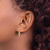 14k Twisted Oval Dangle Post Earrings