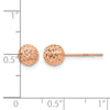 Gold Diamond-Cut Ball Post Earrings