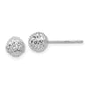 Gold Diamond-Cut Ball Post Earrings