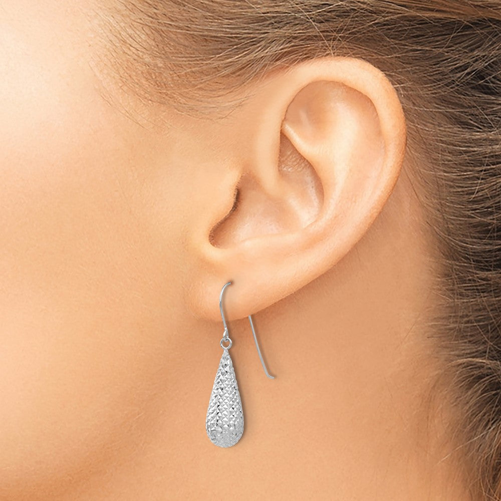Gold Teardrop Shepard Hook Earrings