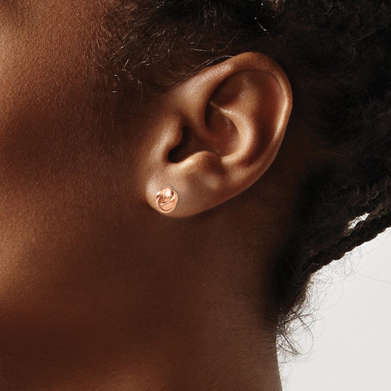 Gold Love Knot Post Earrings