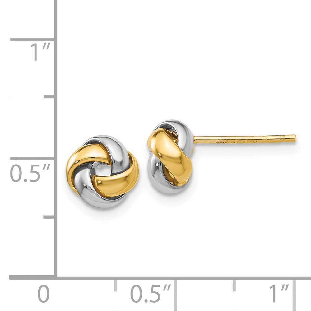 Gold Love Knot Post Earrings