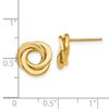 14K 11mm Polished Intertwined Circles Love Knot Post Earrings