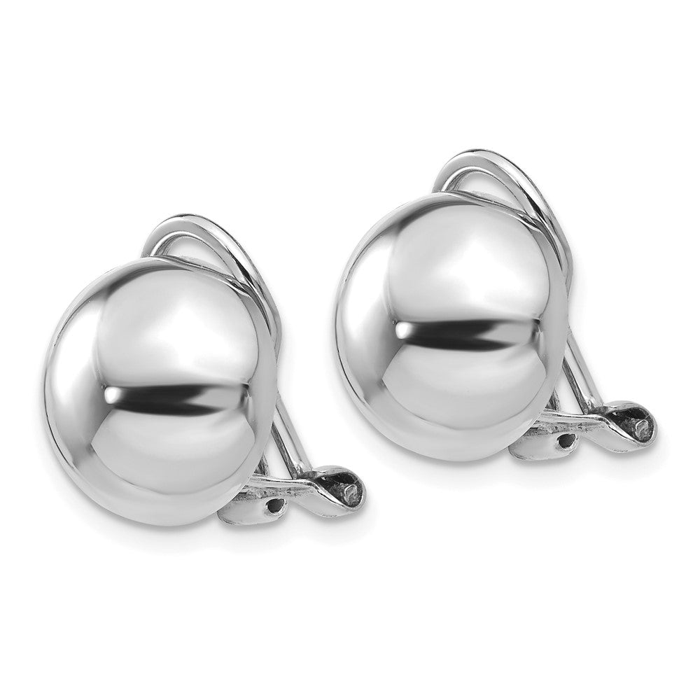 Gold Round Button Non-pierced Clip Earrings