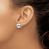 Gold Round Button Non-pierced Clip Earrings