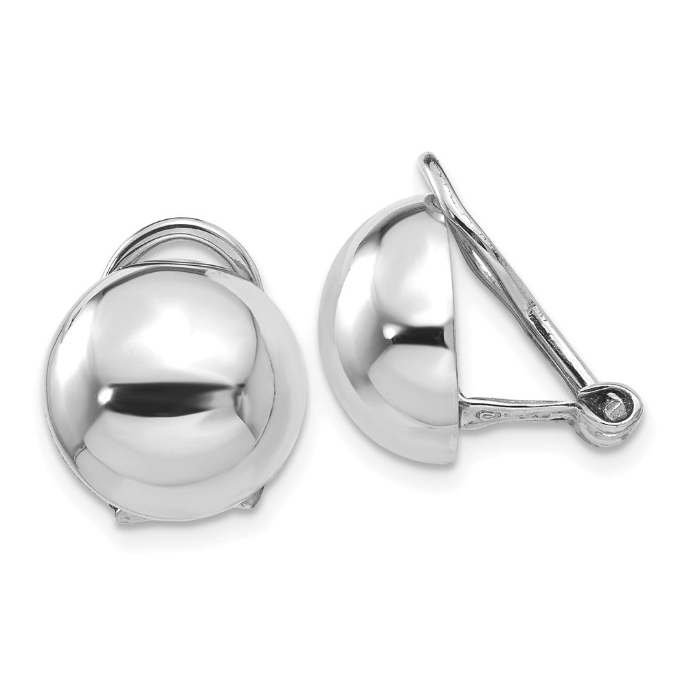 Gold Round Button Non-pierced Clip Earrings
