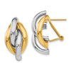 Gold Twisted Omega Back Post Earrings
