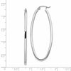 14k White Gold 2x53mm Large Oval Tube Hoop Earrings