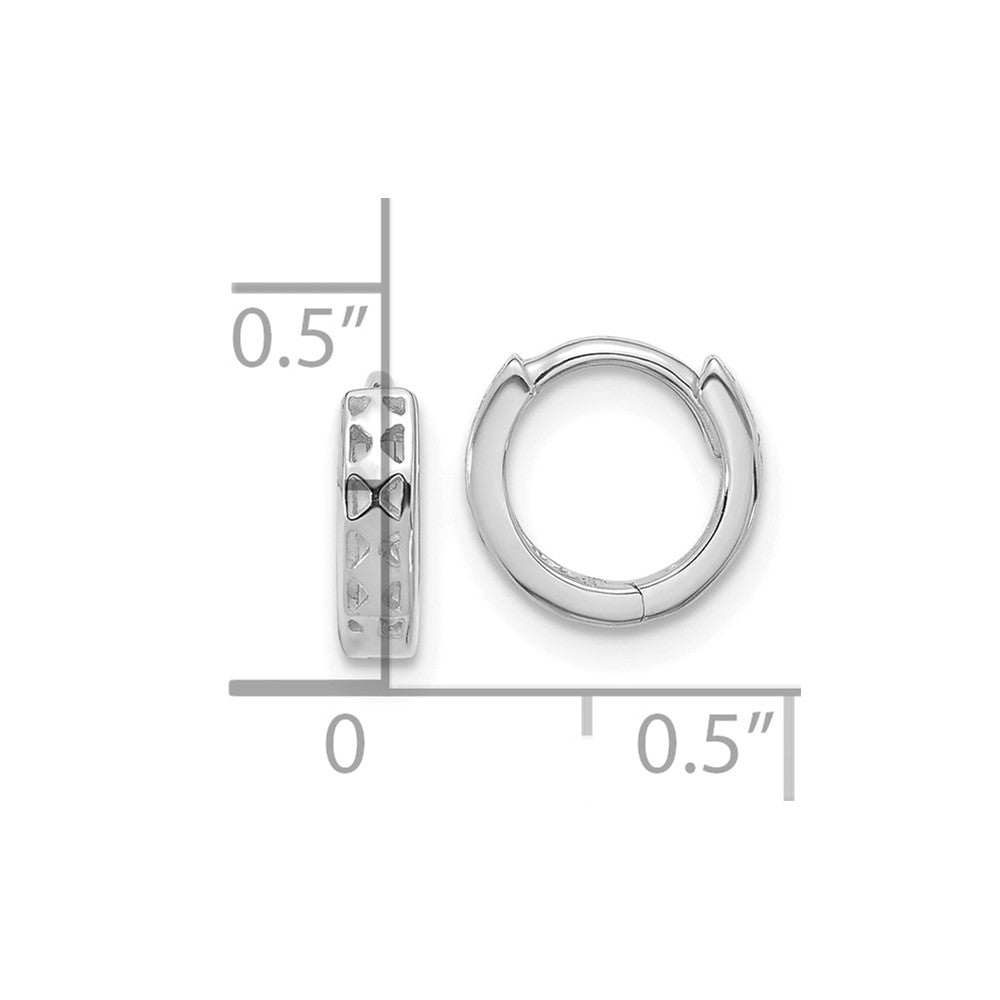 Gold Cut-out Hinged Hoop Earrings