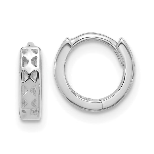 Gold Cut-out Hinged Hoop Earrings