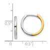 14k Two-tone Round Hinged Hoop Earrings