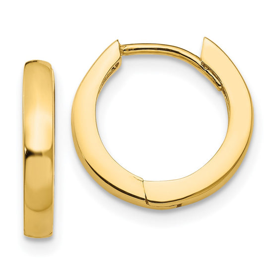Gold Circle Hinged Hoop Earrings