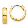 Gold Circle Hinged Hoop Earrings