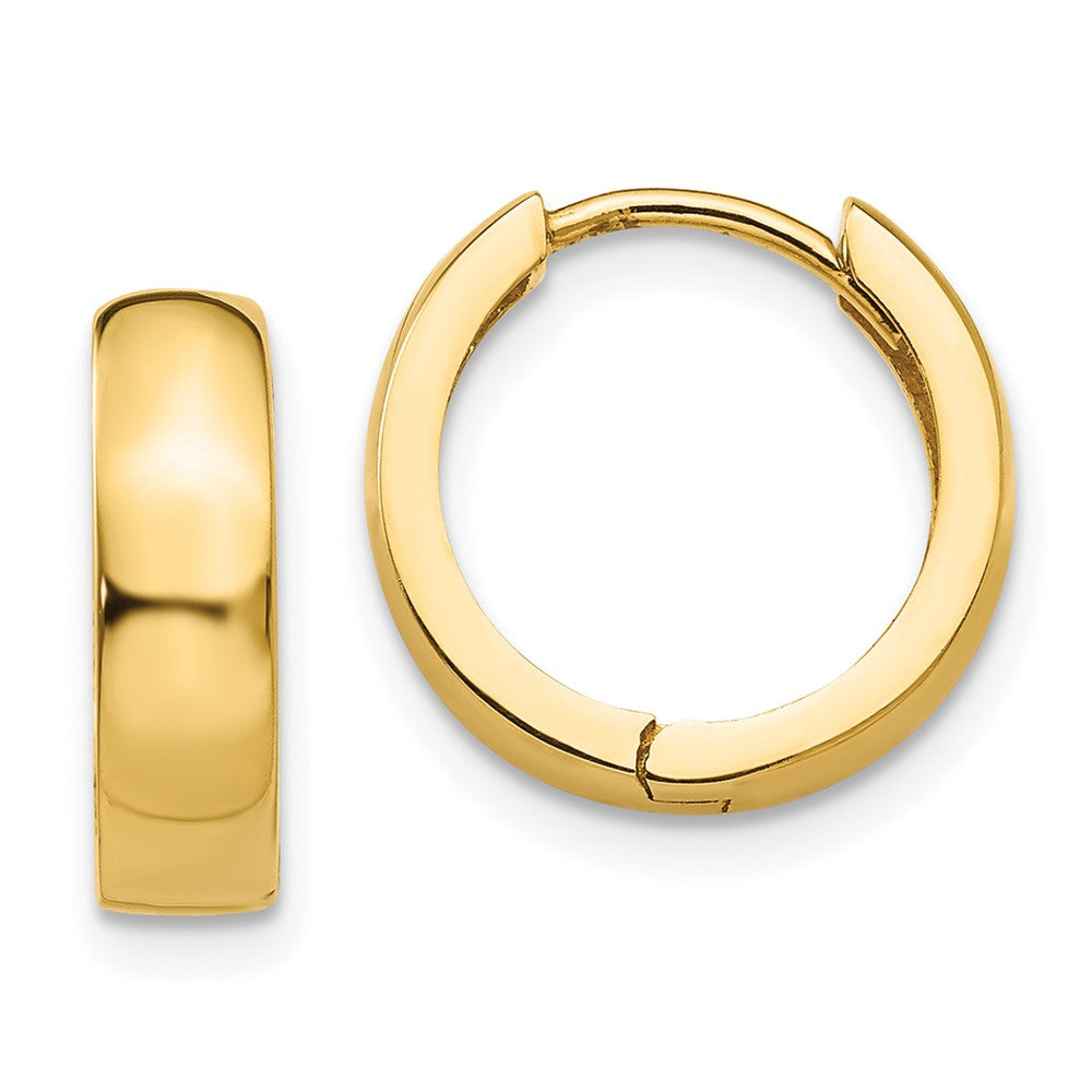 Gold Circle Hinged Hoop Earrings