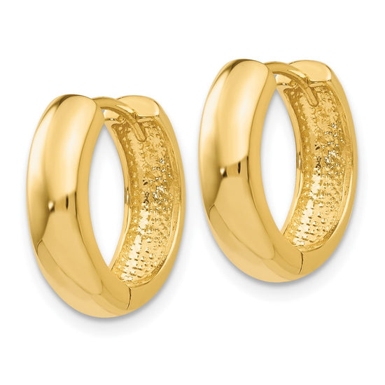 Gold Circle Hinged Hoop Earrings