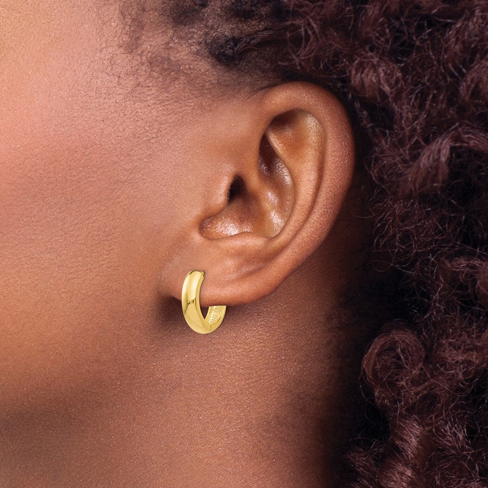 Gold Circle Hinged Hoop Earrings